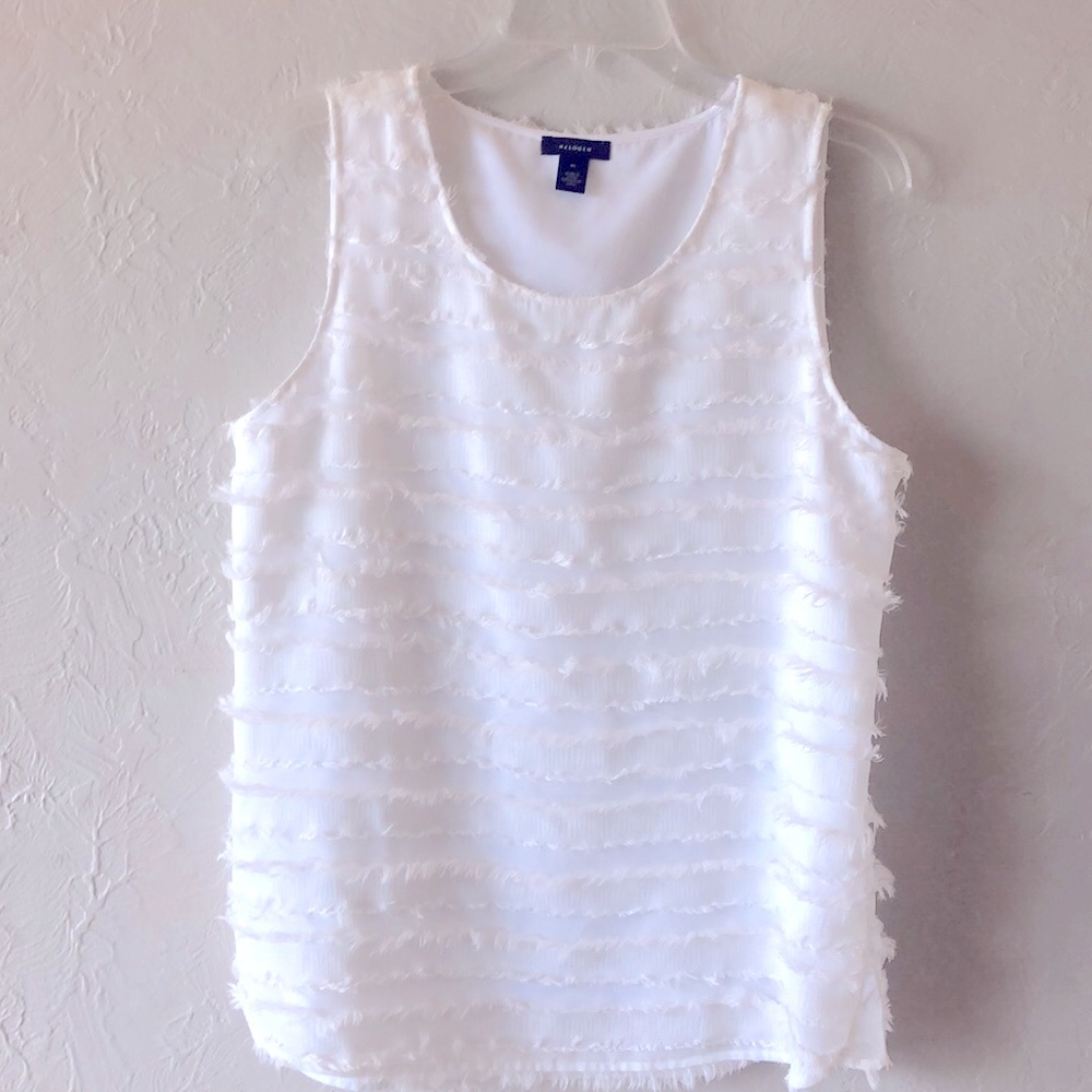 Halogen white sleeveless top